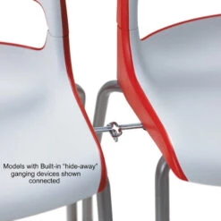 Doni® Stack Four-Leg Armless Chair - Two-Tone, Polypropylene -Office Supplies Shop KDN 4N 2 6