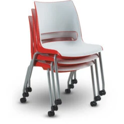 Doni® Stack Four-Leg Armless Chair - Two-Tone, Polypropylene -Office Supplies Shop KDN 4N 2 9