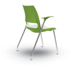 Doni® Stack Four-Leg Arm Chair - Two-Tone, Polypropylene -Office Supplies Shop KDN 4NC 2 4