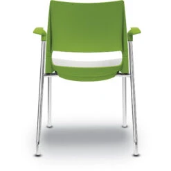 Doni® Stack Four-Leg Arm Chair - Two-Tone, Polypropylene -Office Supplies Shop KDN 4NC 2 5