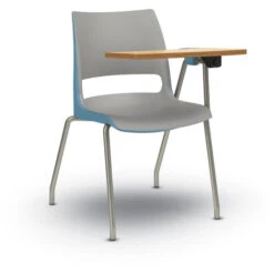 Doni® Stack Four-Leg ChangeUp® Tablet Arm Chair - Two-Tone, Polypropylene