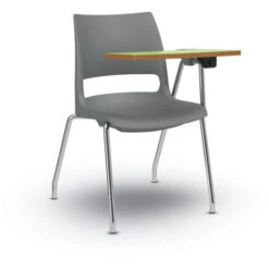 Doni® Stack Four-Leg ChangeUp® Tablet Arm Chair - Solid Color, Polypropylene