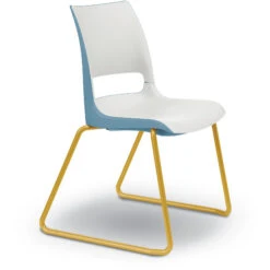 Doni® Stack Sled Base Armless Chair - Two-Tone, Polypropylene -Office Supplies Shop KDN NSB 2 3