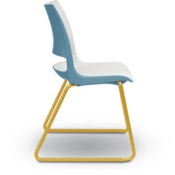 Doni® Stack Sled Base Armless Chair - Two-Tone, Polypropylene -Office Supplies Shop KDN NSB 2 4