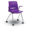 LimeLite™ Four-Leg Nesting Arm Chair W/ Casters -Office Supplies Shop KLMT NAC 1