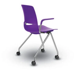 LimeLite™ Four-Leg Nesting Arm Chair W/ Casters 13 LimeLite™ Four-Leg Nesting Arm Chair W/ Casters -Office Supplies Shop KLMT NAC 3