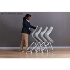 LimeLite™ Four-Leg Nesting Arm Chair W/ Casters 18 LimeLite™ Four-Leg Nesting Arm Chair W/ Casters -Office Supplies Shop KLMT NAC 8