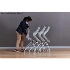 LimeLite™ Four-Leg Nesting Armless Chair W/ Casters 16 LimeLite™ Four-Leg Nesting Armless Chair W/ Casters -Office Supplies Shop KLMT NNC 7