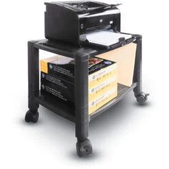 Two Shelf Under-desk Mobile Printer Stand -Office Supplies Shop KMW PS2 3