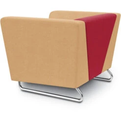 MyWay® High Arm Sled Base Lounge - Contrast, Chrome Base W/ Sled Glides -Office Supplies Shop KMY SHC T 3