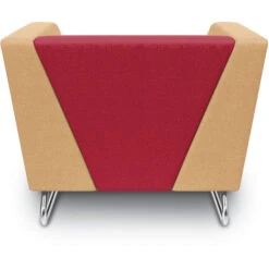 MyWay® High Arm Sled Base Lounge - Contrast, Chrome Base W/ Sled Glides -Office Supplies Shop KMY SHC T 4