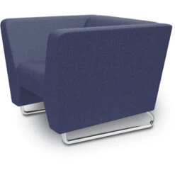 MyWay® High Arm Sled Base Lounge - Non-Contrast, Chrome Base W/ Sled Glides -Office Supplies Shop KMY SHC 3