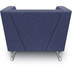 MyWay® High Arm Sled Base Lounge - Non-Contrast, Chrome Base W/ Sled Glides -Office Supplies Shop KMY SHC 4