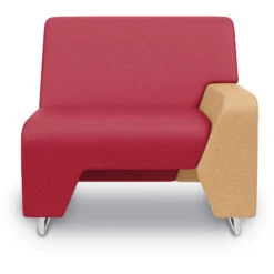 MyWay® No Arm/ Low Arm Sled Base Lounge - Contrast, Chrome Base W/ Sled Glides -Office Supplies Shop KMY SW1C T 2