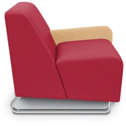 MyWay® No Arm/ Low Arm Sled Base Lounge - Contrast, Chrome Base W/ Sled Glides -Office Supplies Shop KMY SW1C T 3