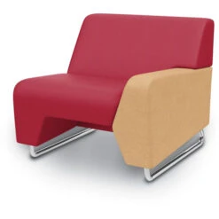 MyWay® No Arm/ Low Arm Sled Base Lounge - Contrast, Chrome Base W/ Sled Glides -Office Supplies Shop KMY SW1C T 5