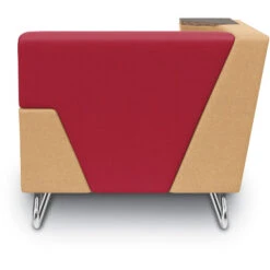 MyWay® Work Arm/ Low Arm Sled Base Lounge - Contrast, Chrome Base W/ Sled Glides -Office Supplies Shop KMY SWBC T 4