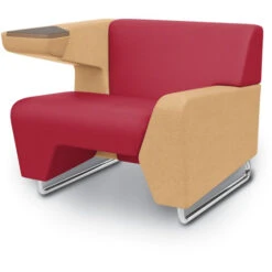 MyWay® Work Arm/ Low Arm Sled Base Lounge - Contrast, Chrome Base W/ Sled Glides -Office Supplies Shop KMY SWBC T 5