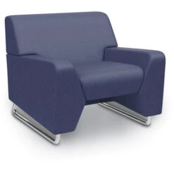 MyWay® Low Arm Sled Base Lounge - Non-Contrast, Chrome Base W/ Sled Glides