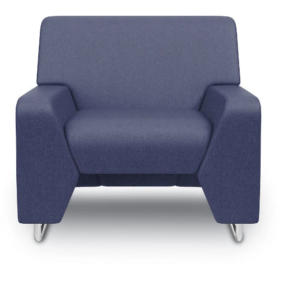 MyWay® Low Arm Sled Base Lounge - Non-Contrast, Chrome Base W/ Sled Glides 4 MyWay® Low Arm Sled Base Lounge - Non-Contrast, Chrome Base W/ Sled Glides - Image 2