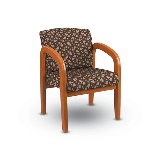 Reception Seating - Wood/Wood Modular - Medium Oak Finish Visitor's Chair - (Grade B) 3 Reception Seating - Wood/Wood Modular - Medium Oak Finish Visitor's Chair - (Grade B)