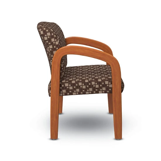 Reception Seating - Wood/Wood Modular - Medium Oak Finish Visitor's Chair - (Grade B) 4 Reception Seating - Wood/Wood Modular - Medium Oak Finish Visitor's Chair - (Grade B) - Image 2