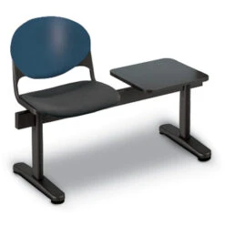 2000 Series Beam Seating With One Upholstered Seat And One Table