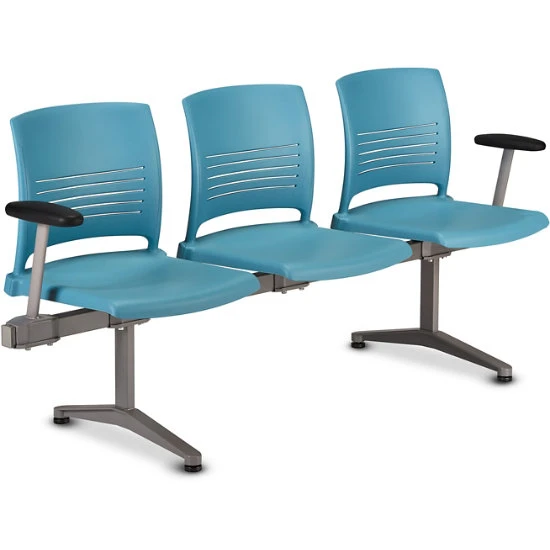 Strive® Tandem Polypropelene - End Arms Only - 3 Seats, 0 In-Line Table 3 Strive® Tandem Polypropelene - End Arms Only - 3 Seats, 0 In-Line Table