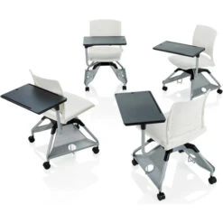 Learn2® Strive® Mobile Tablet Chair With Slotted Flex Back And Cup Holder Accessory Rack -Office Supplies Shop KSV SCA 6