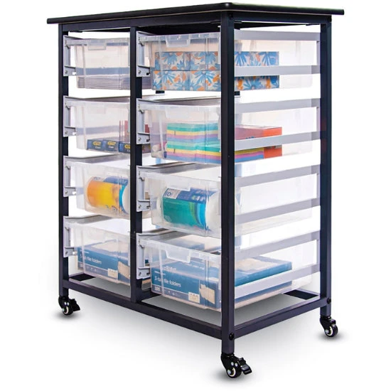 Luxor Mobile Bin System - Double Row - 8 Small And 4 Large 4 Luxor Mobile Bin System - Double Row - 8 Small And 4 Large - Image 2