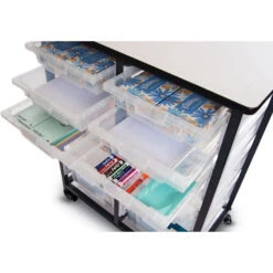 Luxor Mobile Bin System - Double Row - 8 Small And 4 Large 7 Luxor Mobile Bin System - Double Row - 8 Small And 4 Large -Office Supplies Shop LBM D12 3