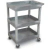 Luxor EC Series Compact Plastic Utility Cart - 3 Shelf (Tub/Tub/Tub) 2 Luxor EC Series Compact Plastic Utility Cart - 3 Shelf (Tub/Tub/Tub) -Office Supplies Shop LEC 3TTT C 1