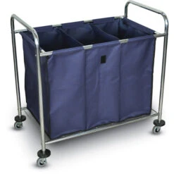 Luxor Industrial Laundry Cart With Dividers
