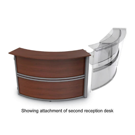 Linea Italia ZU290 Curved Reception Desk, Double Unit 4 Linea Italia ZU290 Curved Reception Desk, Double Unit - Image 2