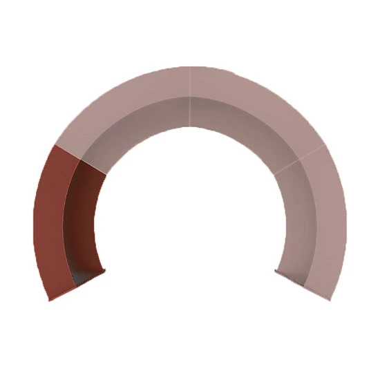 Linea Italia ZU290 Curved Reception Desk, Four Unit 4 Linea Italia ZU290 Curved Reception Desk, Four Unit - Image 2