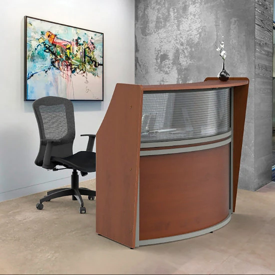 Linea Italia ZU310 Curved Reception Desk, Single Unit 5 Linea Italia ZU310 Curved Reception Desk, Single Unit - Image 3