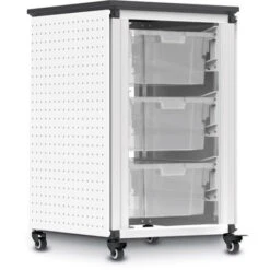 Luxor Modular Classroom Storage Cabinet - Single Module With 3 Large Bins