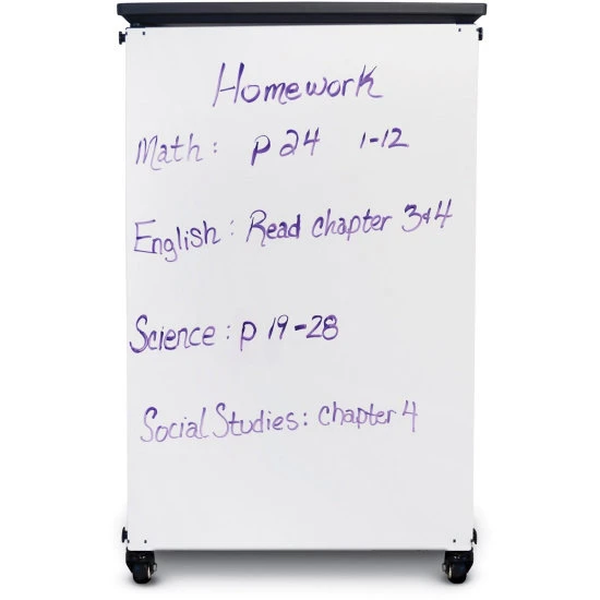 Luxor Modular Classroom Storage Cabinet - Single Module With 3 Large Bins 5 Luxor Modular Classroom Storage Cabinet - Single Module With 3 Large Bins - Image 3