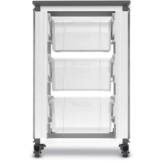 Luxor Modular Classroom Storage Cabinet - Single Module With 3 Large Bins 6 Luxor Modular Classroom Storage Cabinet - Single Module With 3 Large Bins - Image 4