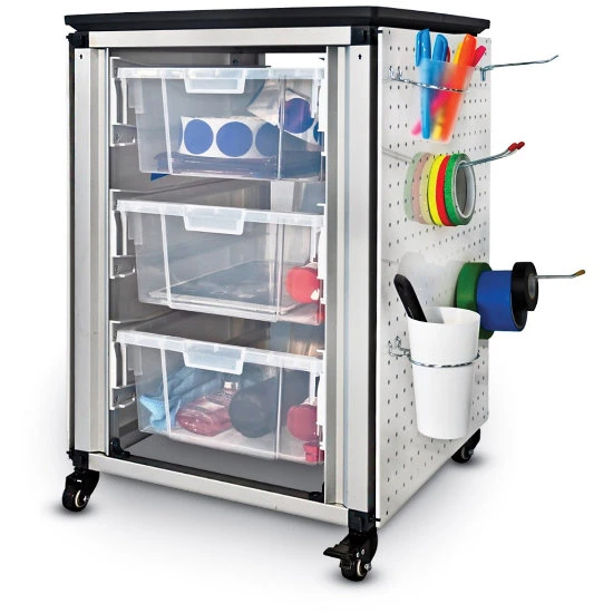 Luxor Modular Classroom Storage Cabinet - Single Module With 3 Large Bins 7 Luxor Modular Classroom Storage Cabinet - Single Module With 3 Large Bins - Image 5