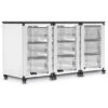 Luxor Modular Classroom Storage Cabinet - 3 Side-by-side Modules With 9 Large Bins 1 Luxor Modular Classroom Storage Cabinet - 3 Side-by-side Modules With 9 Large Bins -Office Supplies Shop LXM 3B9 1