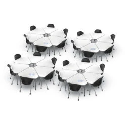 Apex™ Series 24 Markerboard Desk Classroom Pack W/ Chairs - Gem 9 Apex™ Series 24 Markerboard Desk Classroom Pack W/ Chairs - Gem -Office Supplies Shop MAD 34G 24 MB 2