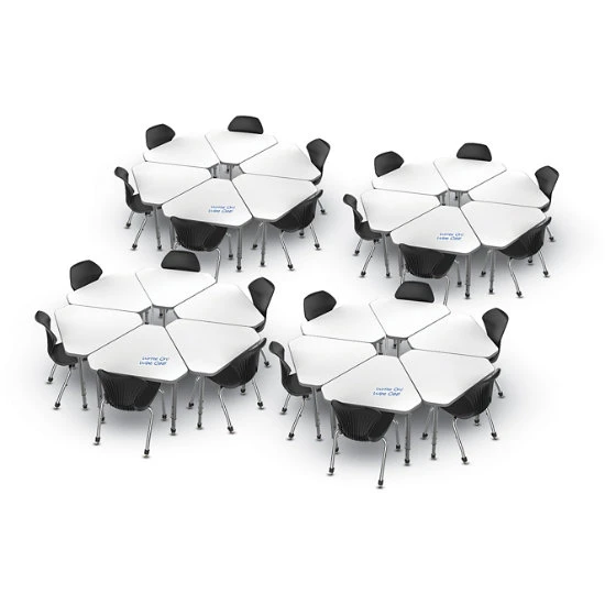 Apex™ Series 24 Markerboard Desk Classroom Pack W/ Chairs - Gem 4 Apex™ Series 24 Markerboard Desk Classroom Pack W/ Chairs - Gem - Image 2