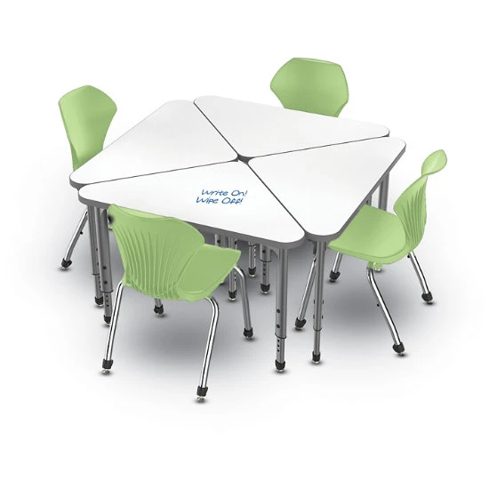 Apex™ Series 24 Markerboard Desk Classroom Pack W/ Chairs - Triangle 3 Apex™ Series 24 Markerboard Desk Classroom Pack W/ Chairs - Triangle