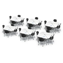 Apex™ Series 24 Markerboard Desk Classroom Pack W/ Chairs - Triangle 10 Apex™ Series 24 Markerboard Desk Classroom Pack W/ Chairs - Triangle -Office Supplies Shop MAD 41T 24 MB 2