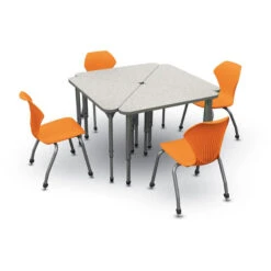 Apex Series 24 Desk Classroom Pack W/ Chairs - Triangle