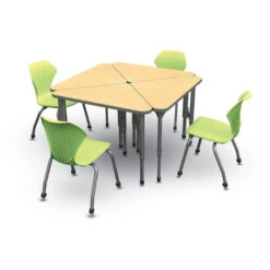 Apex Series 8 Desk Classroom Pack W/ Chairs - Triangle