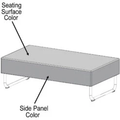 AKT Lounge Loveseat Bench (Grade 1 Vinyl) -Office Supplies Shop MAKT 2B V 3