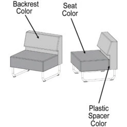 AKT Lounge Chair Armless (Grade 1 Fabric) -Office Supplies Shop MAKT CN 3