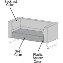 AKT Lounge Loveseat Both Arms (Grade 1 Vinyl) -Office Supplies Shop MAKT LA V 3